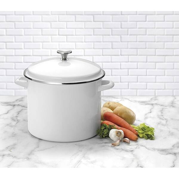 Cuisinart Chef's Classic 12-Quart Enamel on Steel Stockpot with Cover | Red