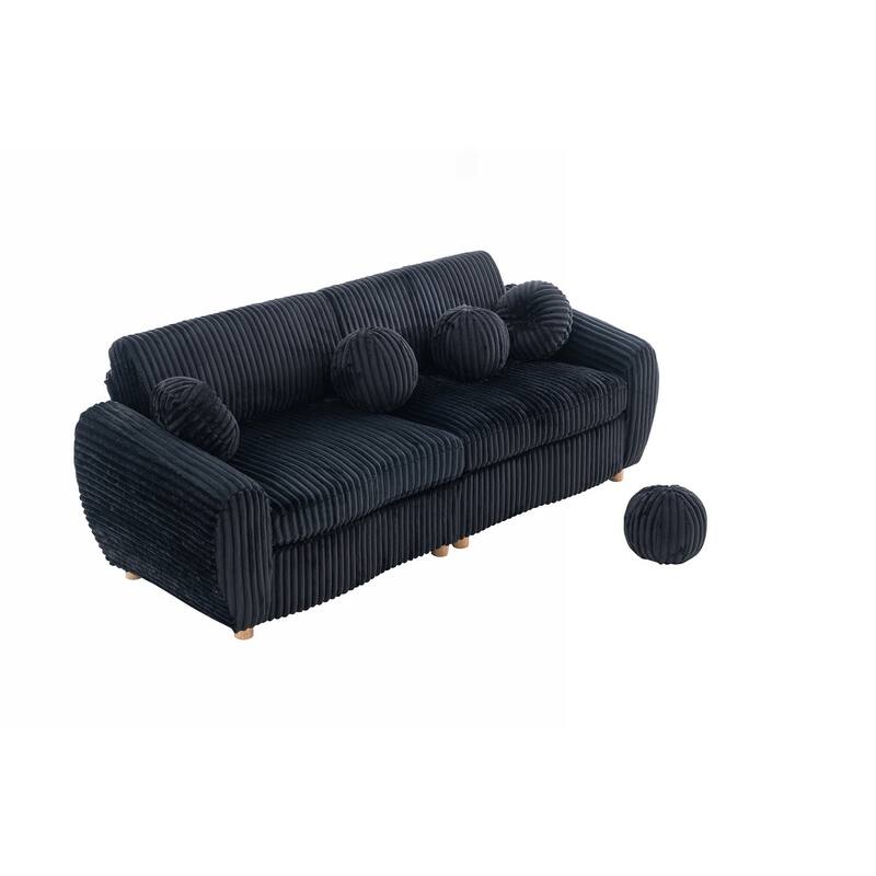 84in Corduroy Sectional Love Seat Couch