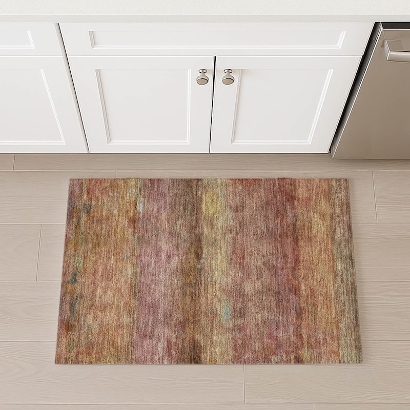 Machine Washable Indoor/ Outdoor Contemporary Ombre Chantille Rug