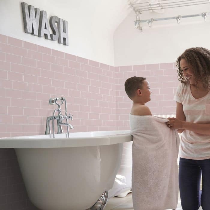 Smart Tiles Self Adhesive Wall Tiles - Metro Ava - 4 Sheets of 11.56'' x 8.38'' Kitchen and Bathroom Stick on Tiles