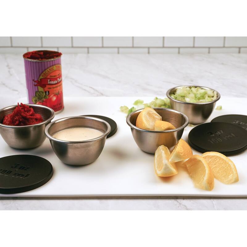 Condiment Cups With Lids (Set of 4) - Cup & Lid, 4-Piece, 3-ounce