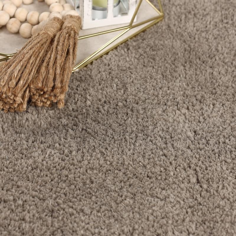 Superior California Shag Solid Plush Non-Slip Indoor Runner or Area Rug