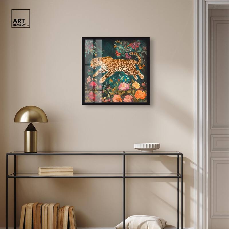 Tigers and Blooms Shadowbox by Art Remedy
