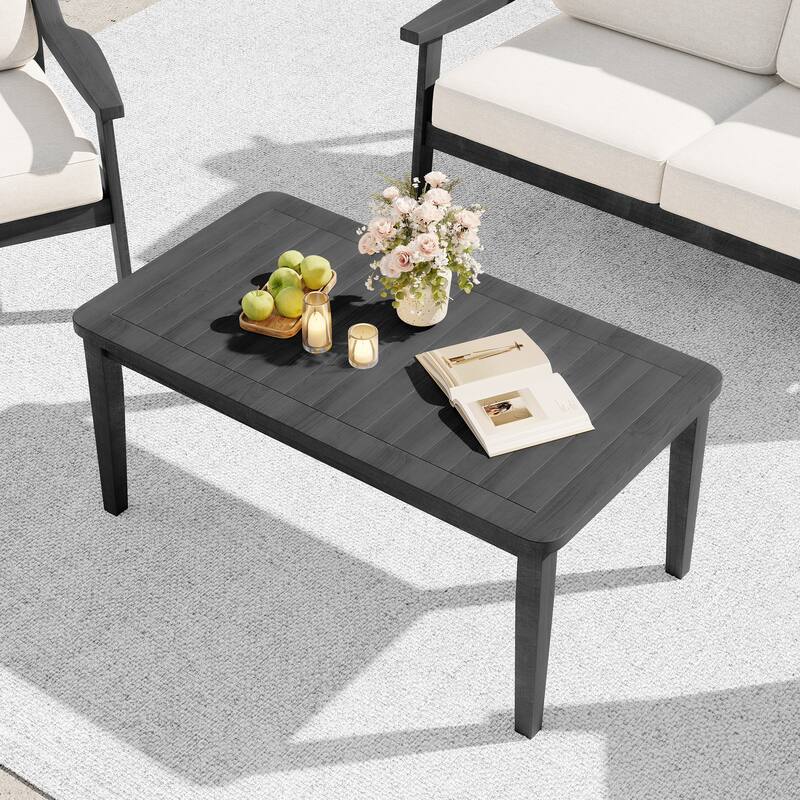 Iconic Classic Teak Outdoor Patio Rectangular Coffee Table