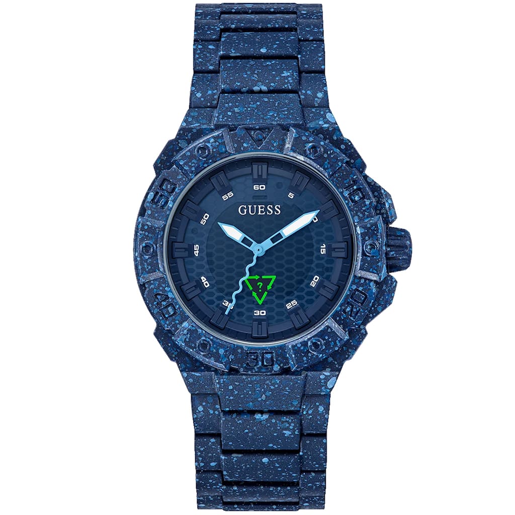 Guess Men's NoTide Ocean Plastic Navy blue Dial Watch - GW0507G1 - Navy blue - 6 (36)