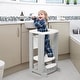preview thumbnail 7 of 18, Kids Kitchen Step Stool with Dry Erase Board - 18.5"D x 18.5"W x 34.5"H Grey