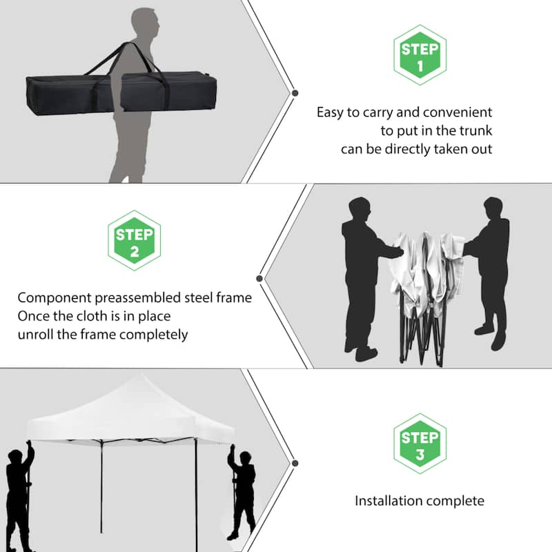 Maxwell 10' x 10' Pop Up Canopy Tent with Carry Bag and Sandbags - N/A