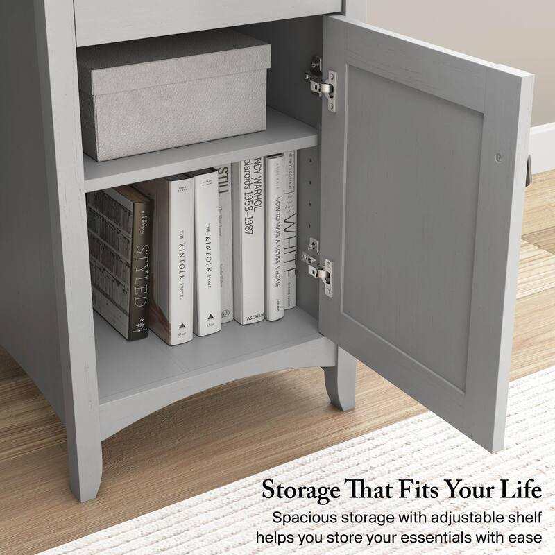 Bush Furniture Salinas 60W L Shaped Desk with Drawers and Storage