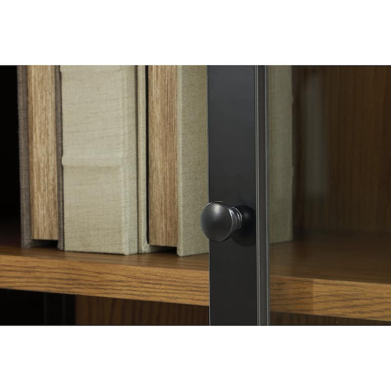 Signature Design by Ashley Dagandale Black/Brown Accent Cabinet - 40" W x 16" D x 74.13" H