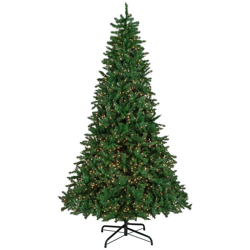 9' Pre-Lit Twin Falls Pine Artificial Christmas Tree, Clear Lights - 9 Foot