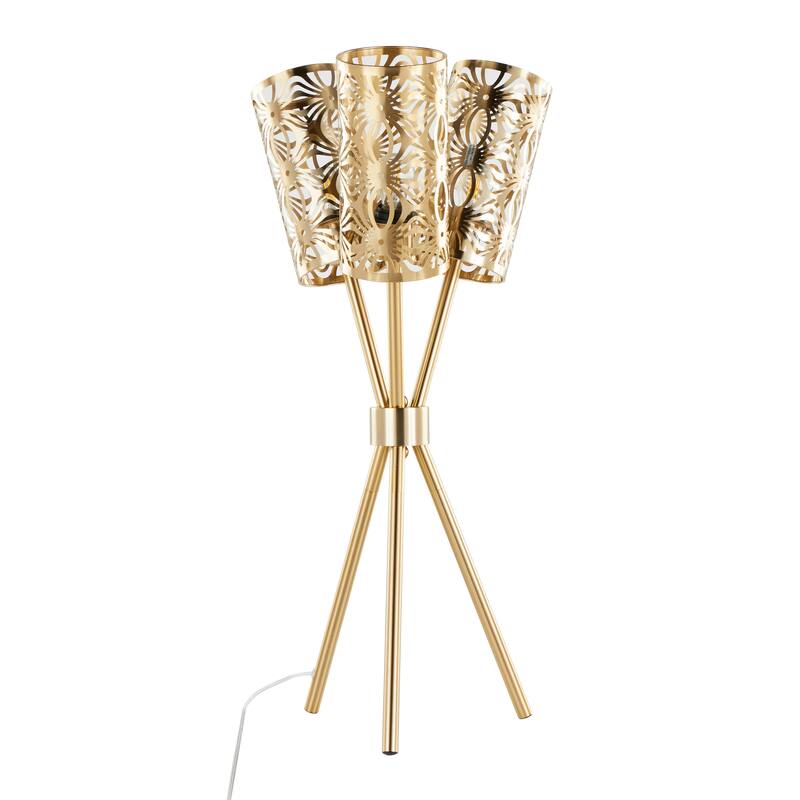 Silver Orchid Noella 32" Metal Tripod Table Lamp