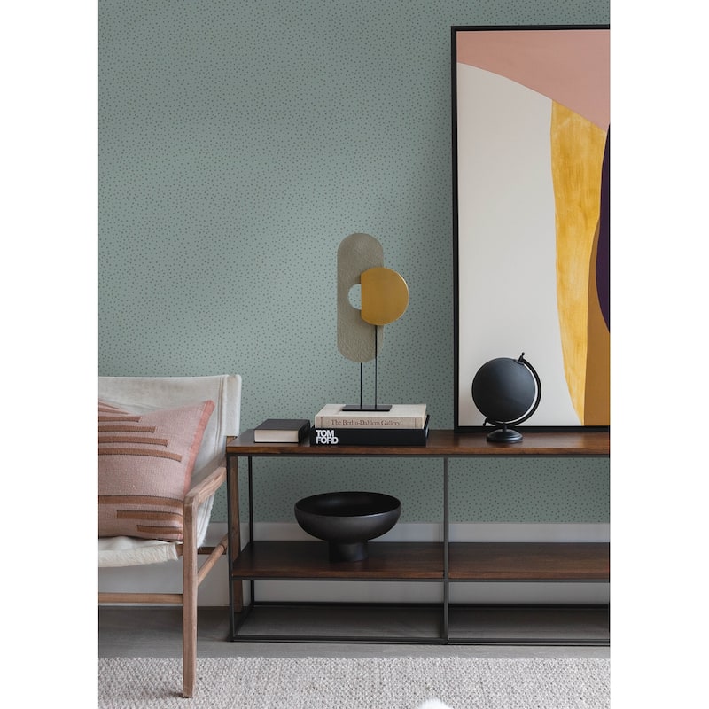 A-Street Prints Cassie Light Blue Petite Polka Wallpaper