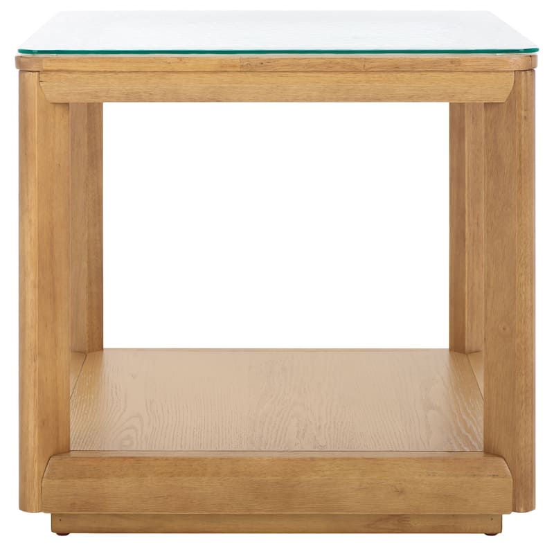 SAFAVIEH Couture Benecarlo Glass Top Accent Table - 22Wx22Dx21H