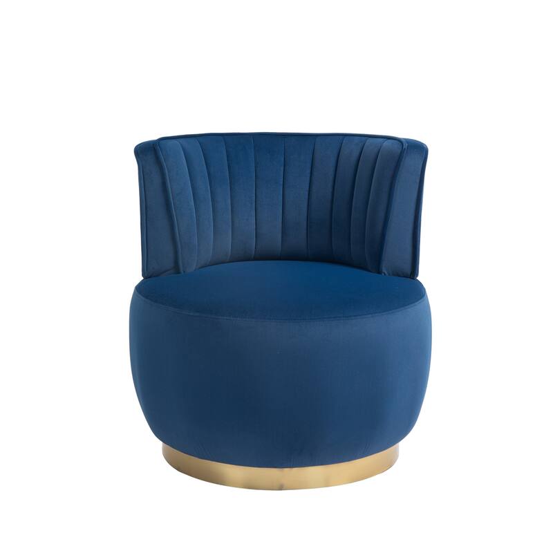 360 Degree Swivel Cuddle Barrel Accent Sofa Chairs, Round Armchairs with Wide Upholstered, Fluffy Velvet Fabric Chair