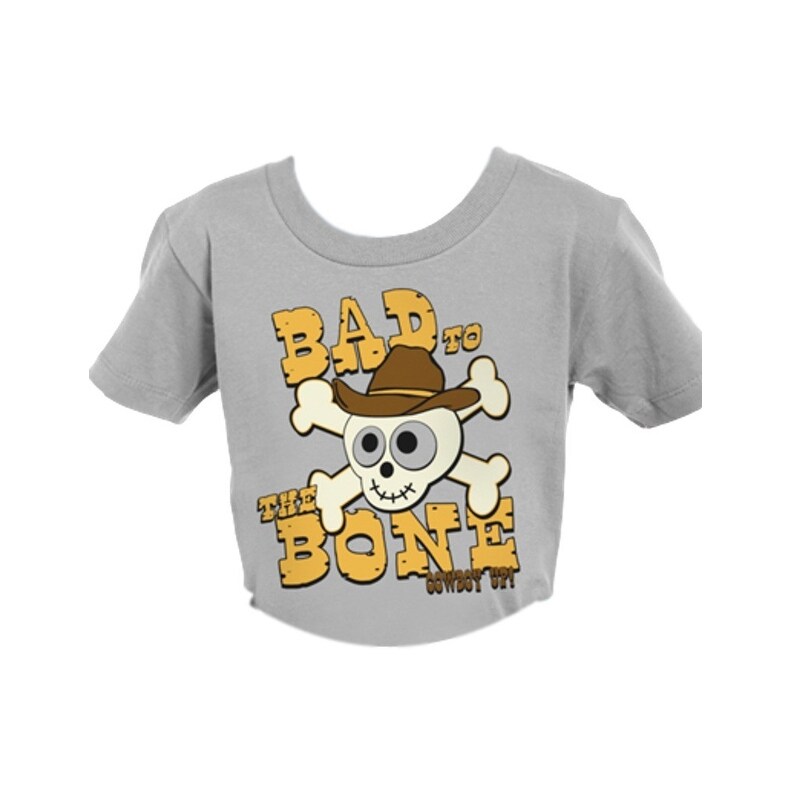 Shop Cowboy Up Western Shirt Boys Toddler Bad To The Bone S S Gray