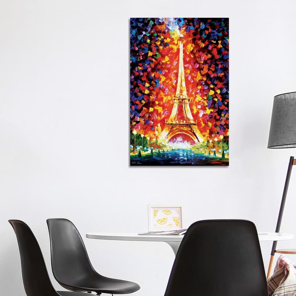 iCanvas "Paris - Eiffel Tower Lighted" by Leonid Afremov Canvas Print