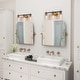 preview thumbnail 7 of 16, Modern Black Gold 2/3/4-Light Bathroom Vanity Lights Linear Wall Sconces for Powder Room