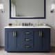 Option Dark Blue / Giotto Quartz Top / Brushed Gold