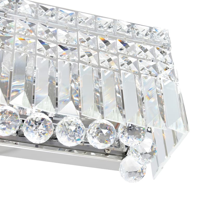 Colosseum 6 Light 26in Chrome Vanity Light with Crystals