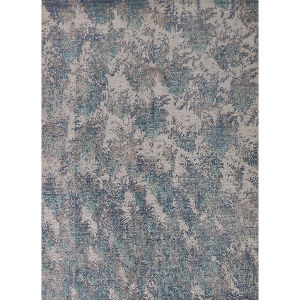 Modern / Abstract Area Rug Handmade Multi-Color Wool Carpet - 7'11"x 9'10"