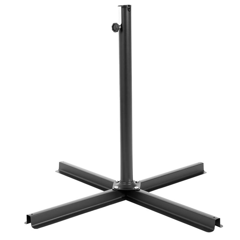 116" Patio Hanging Polyester Umbrella with Tilt Adjustment and 8 Ribs