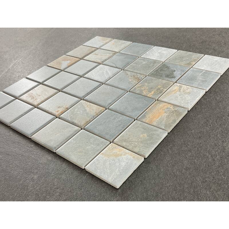 2 x 2 Grid Matte Porcelain Mosaic Wall & Floor Tile - 1 Case (15 Sheets)