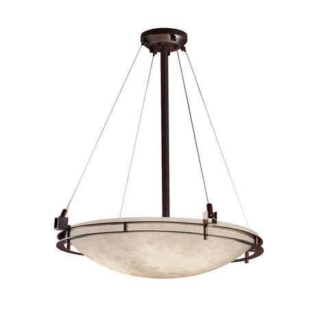 Clouds? Metropolis 24-inch Dark Bronze Round Pendant Bowl, Clouds Shade