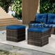 Option Blue/Brown rattan