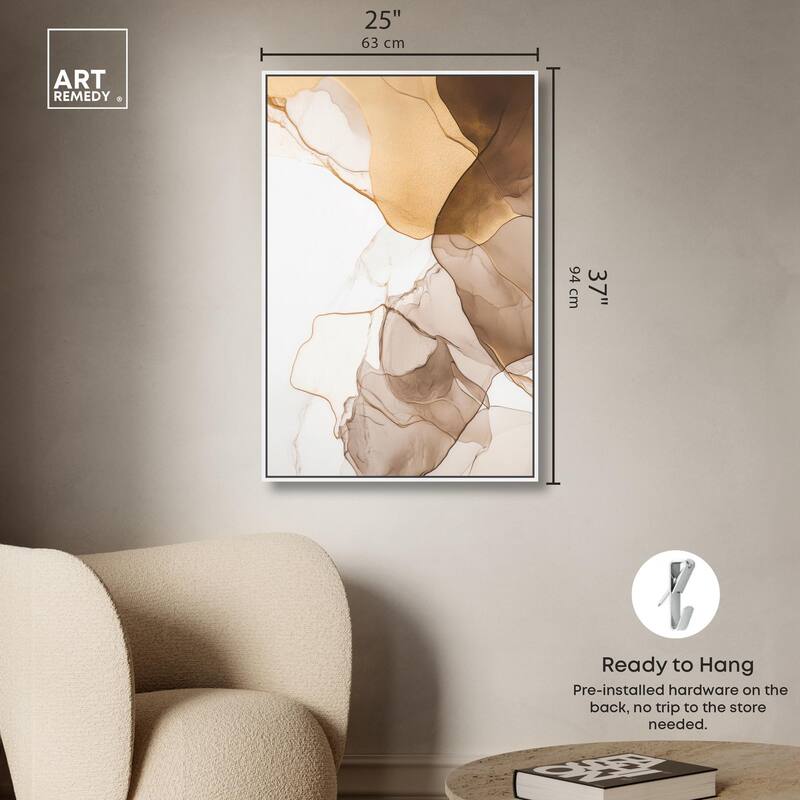 Sepia Silk Streams Canvas by Art Remedy