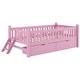 preview thumbnail 20 of 22, Low Twin Platform with 2 Drawers & Guardrails for Kids Room