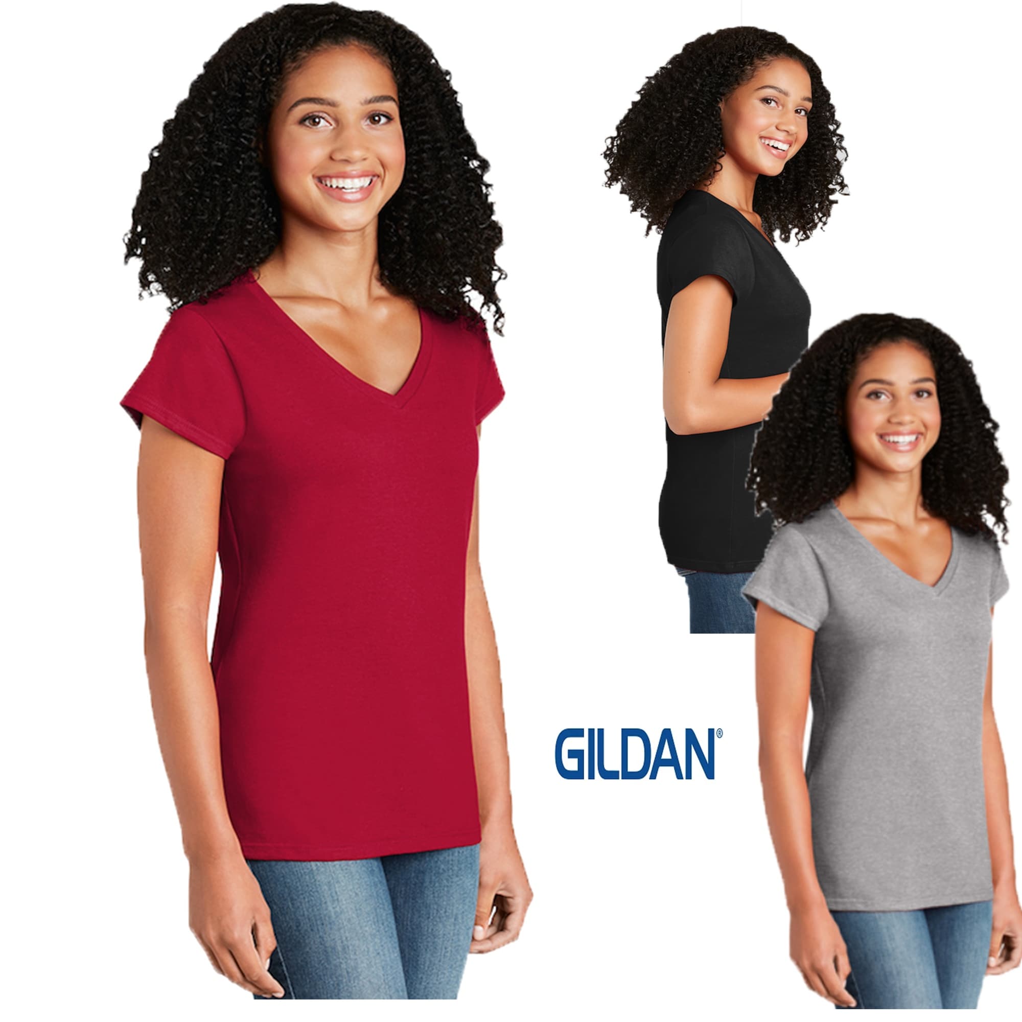Gildan Women S Cotton Classic V Neck T Shirt On Sale Overstock 33750236