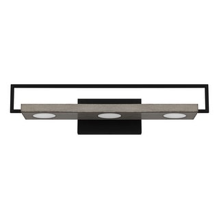 Winnett Integrated LED Matte Black Bath Bar