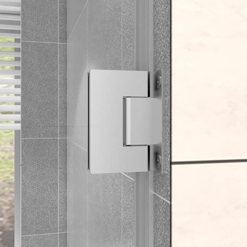 72" H Frameless Double Hinge Design Shower Door With Handle