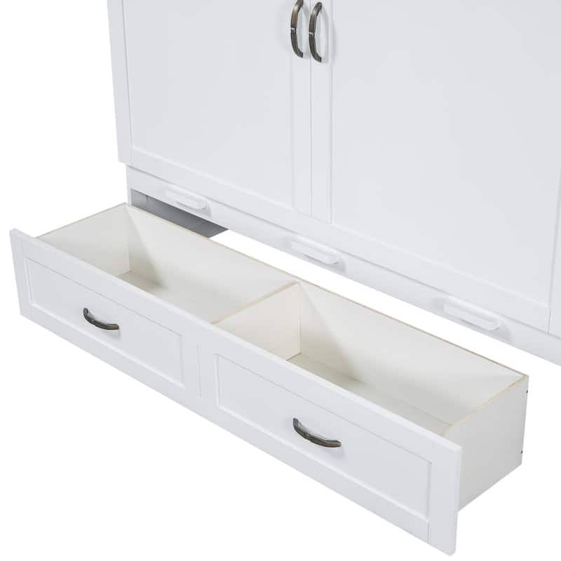 Space-Saving Murphy Bed with USB Ports and Large Drawers