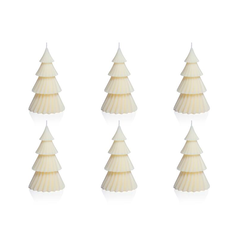 Twinkle Tree Decorative Holiday Candles, Set of 6