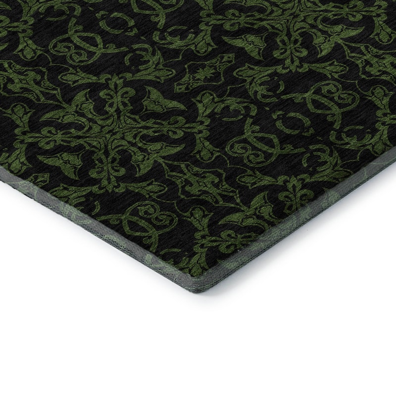Premium Washable Super Soft Dark Traditional Mayfield Rug