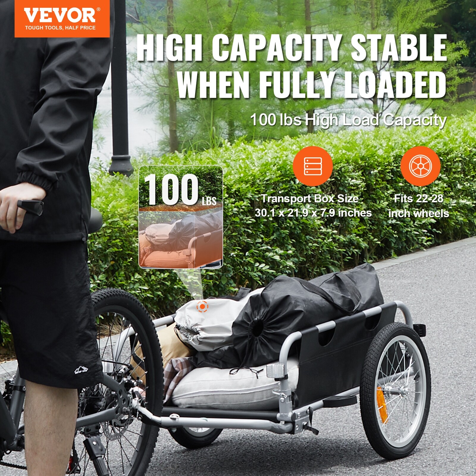 Bike trailer 100 lbs 2025