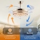 preview thumbnail 27 of 62, 48-Inch Crystal Fandelier with 4 Retractable Blades, Dimmable LED, App and Remote Control - 48 Inches