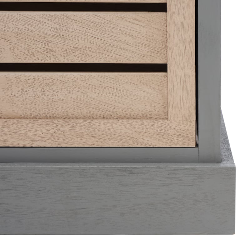 SAFAVIEH Mozella 3-Drawer Cushion Bench - 42" W x 15" D x 20" H - 42Wx15Dx20H