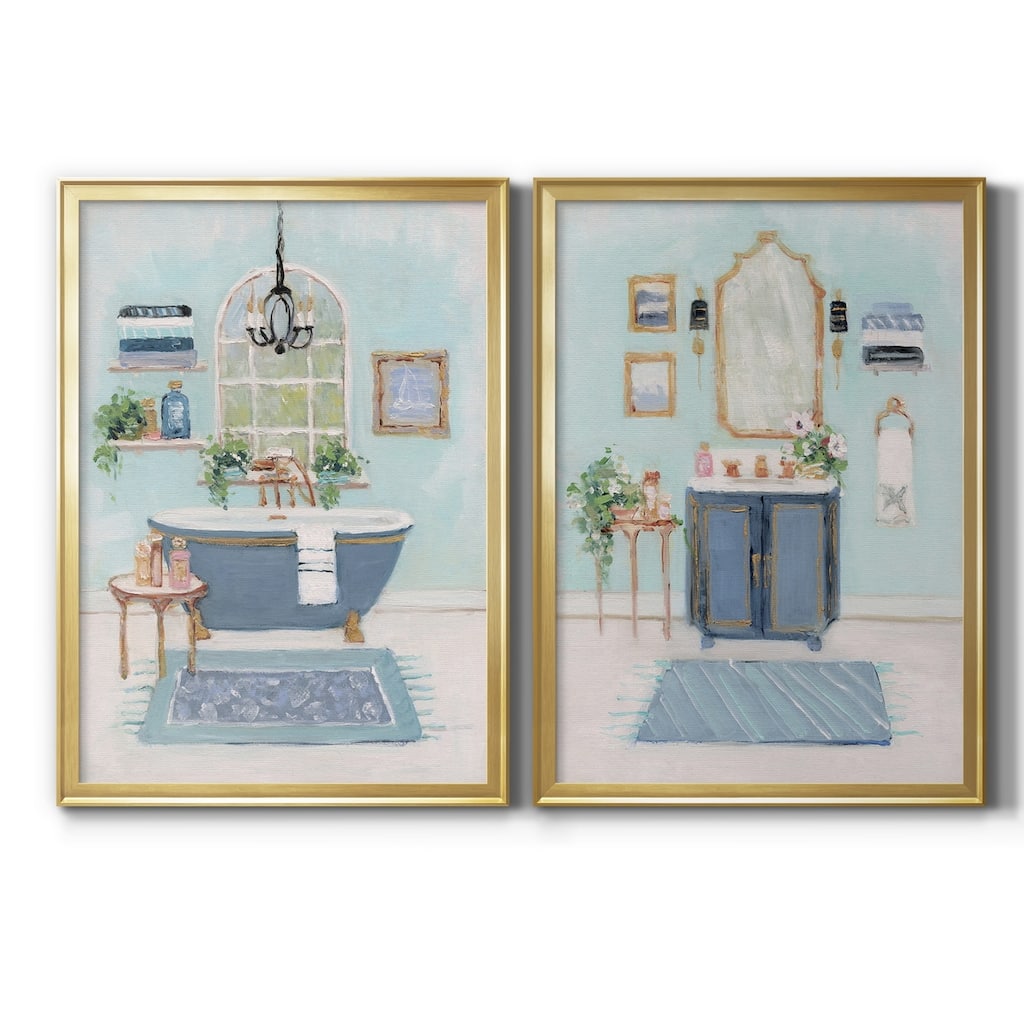 Blue Bath I Premium Framed Print - Ready to Hang - Multi-Color