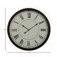 preview thumbnail 5 of 13, Black Iron Traditional Wall Clock No Theme 30 x 30 x 3 - 30"D