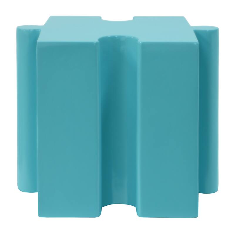 Puzzle Art Side Table, Modular Concave Edge MGO Table - Buy Singles or Combine for Custom Layouts, Indoor & Outdoor