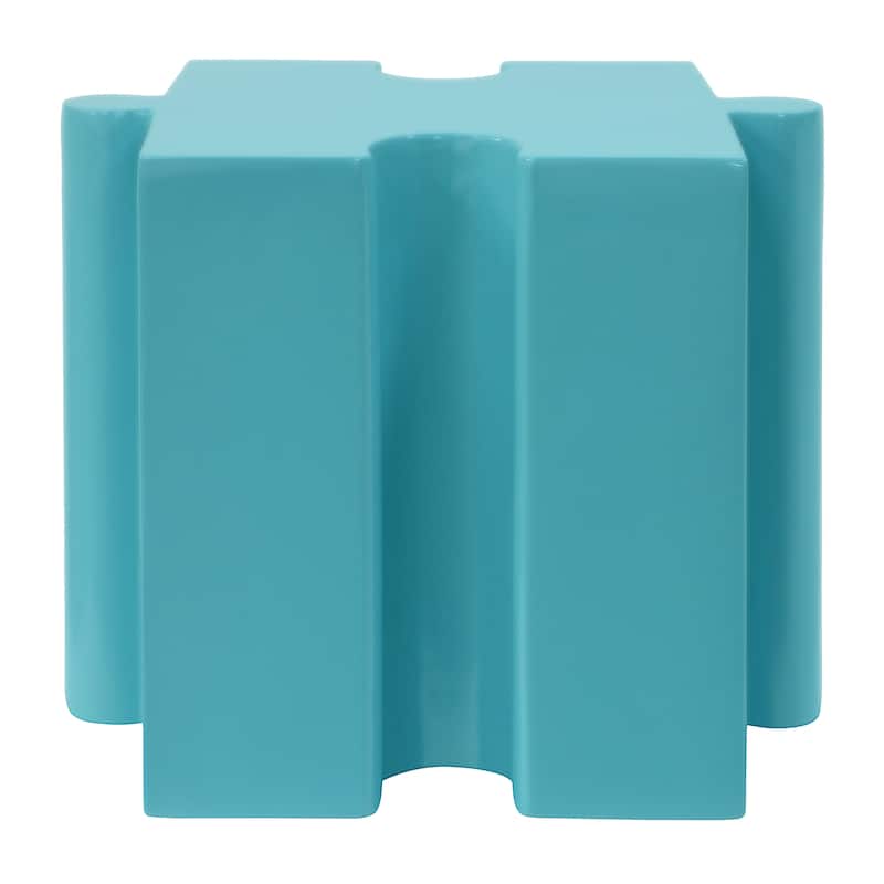 Roomfitters Puzzle Art Side Table, Modular Concave MGO Accent Table for Indoor & Outdoor