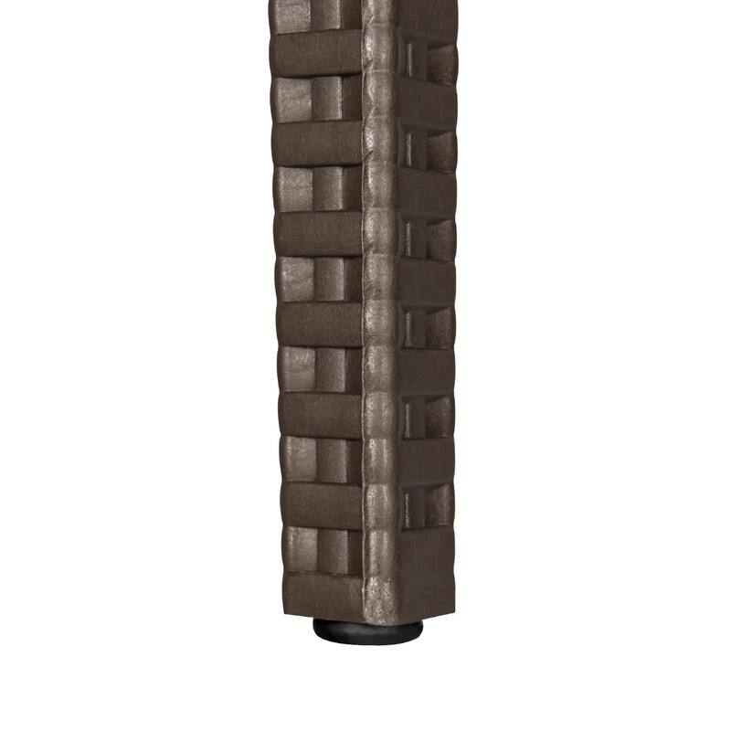 Mace Polypropylene Stackable Armrest Patio Dining Chair with Woven Design for Outdoor Dining Patio Indoor Gatherings