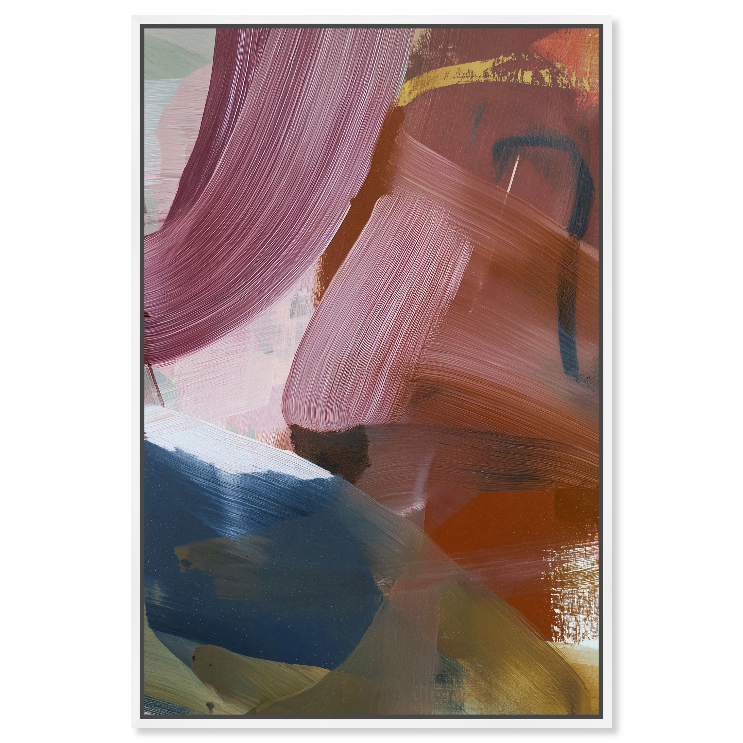 Color Sweep V Modern Wall Art Framed Canvas Print by Art Remedy