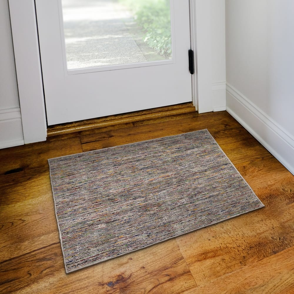 Addison Villager Textured Solid Wool and Viscose Area Rug