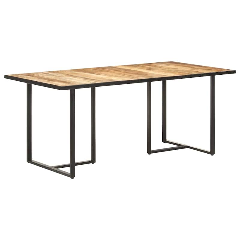 vidaXL Dining Table 70.9" Rough Mango Wood - 70.9" x 35.4" x 29.9"