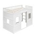 preview thumbnail 4 of 12, White Twin Size Solid Wood House Loft Bed with Ladder