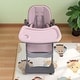 preview thumbnail 9 of 26, KISRAIS Portable Adjustable Baby High Chair with Safety Belt, Silent Lockable Wheels