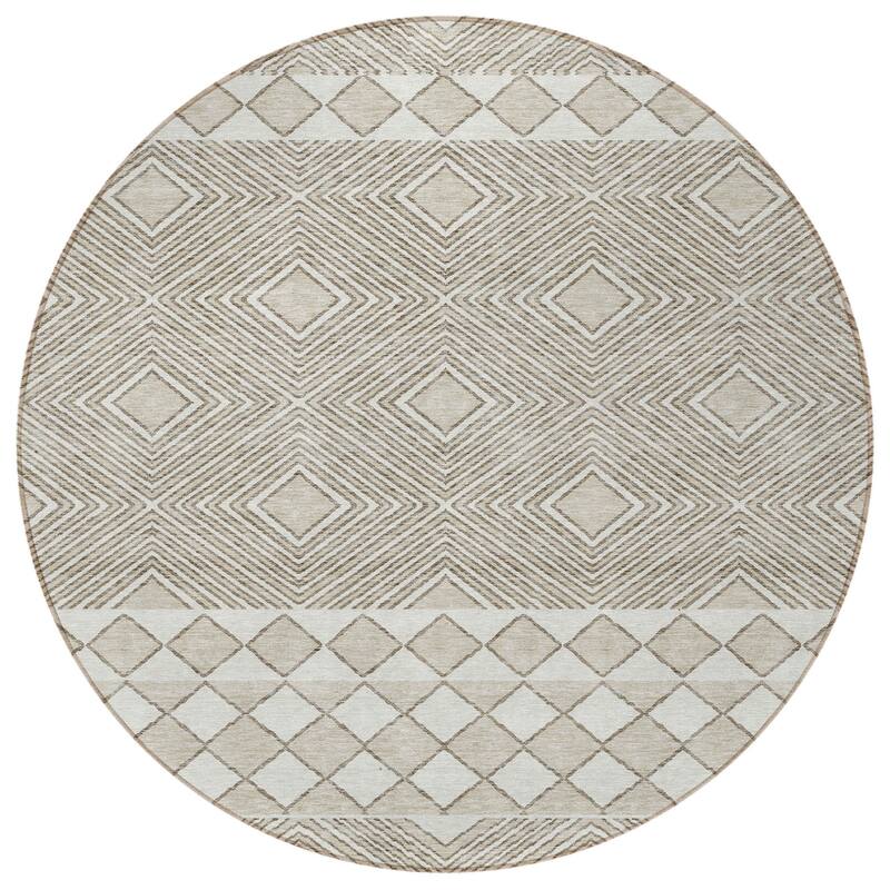 HomeRoots Geometric Transitional Rectangle Outdoor Rug